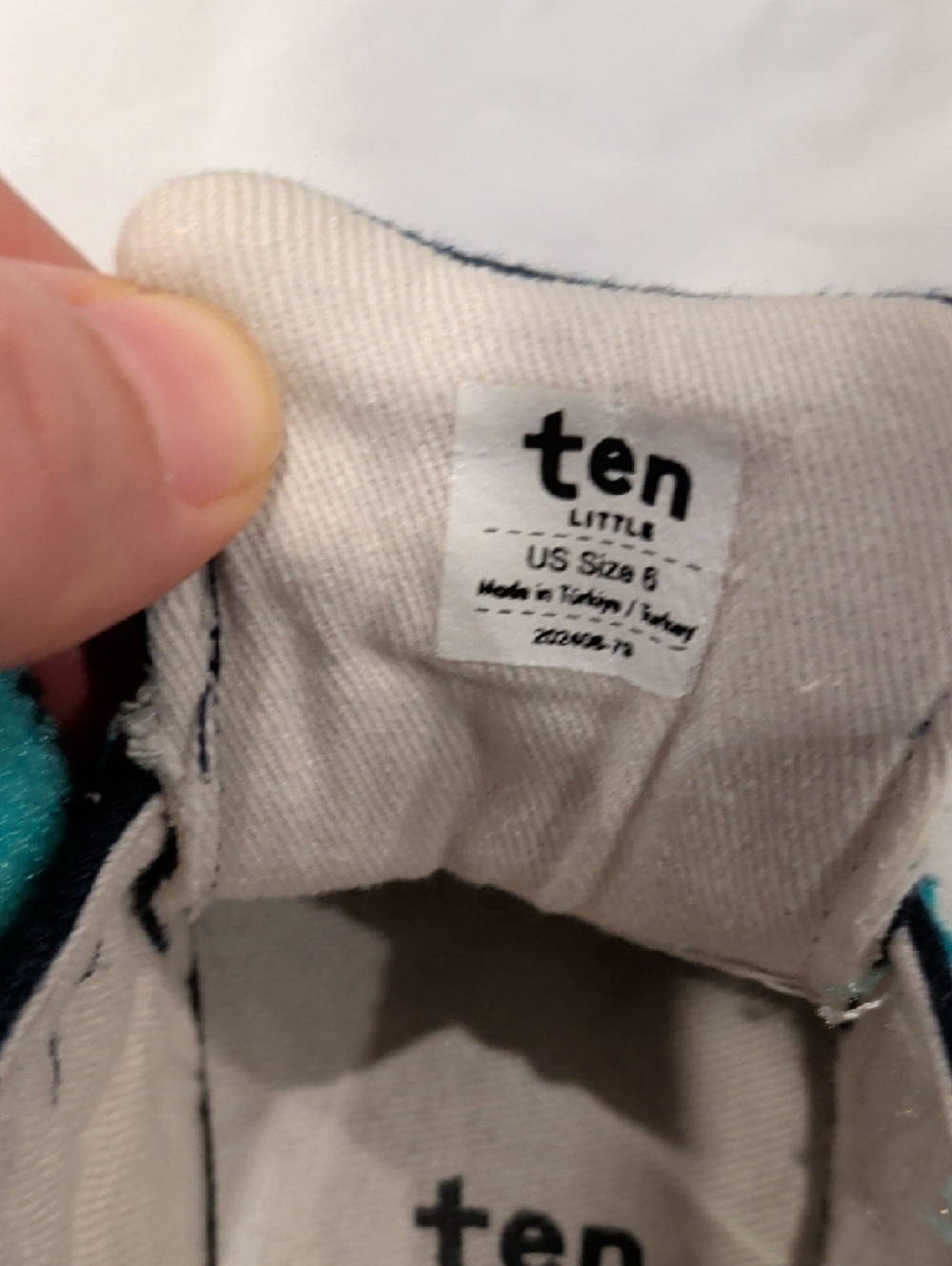 Ten Little Navy Blue Velcro Sneakers - Picture 3 of 4